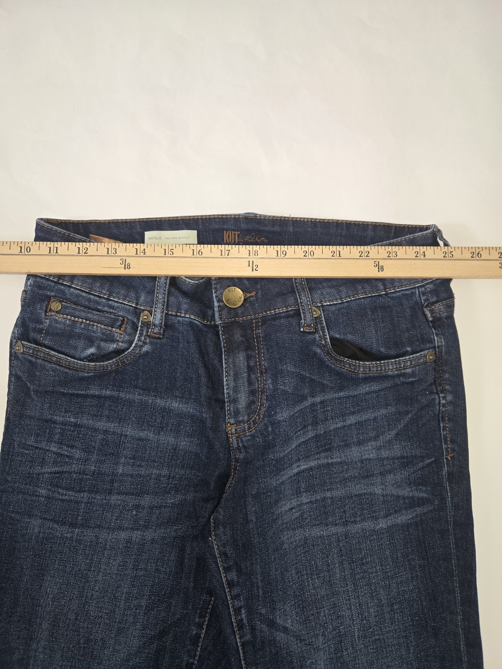 Kut from the Kloth Dark Indigo Denim Jeans Boot Cut Jeans Womens Size 6 - Picture 10 of 12